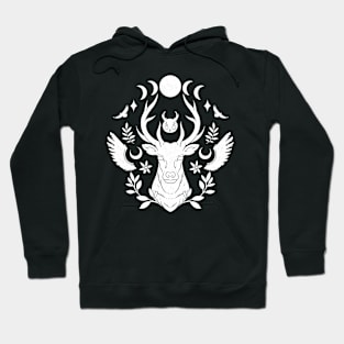 White Mysthical Deer Hoodie